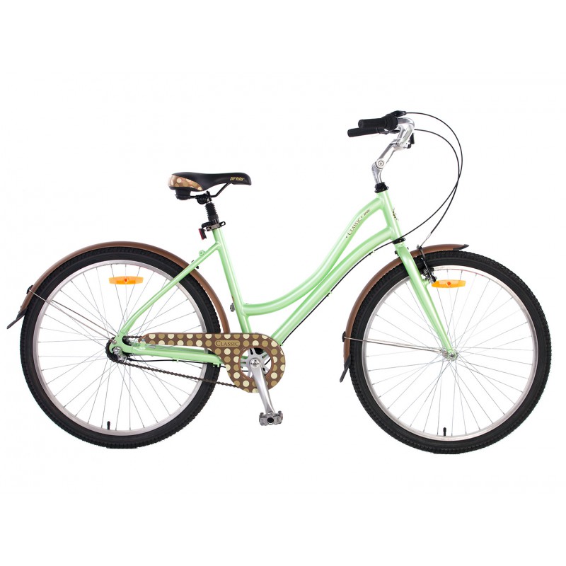 Велосипед 26 PRIDE Classic рама - 18  зелено-коричневый