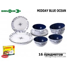 Набор столовой посуды midday blue ocean, 12 предметов