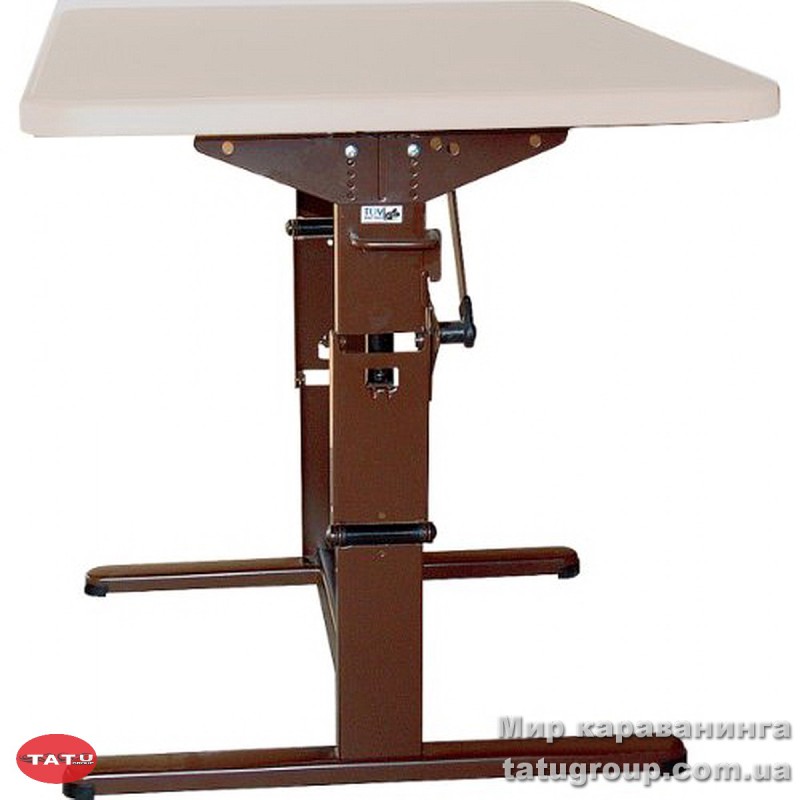 Ножка стола, подъемная, коричневая, 30-65,5 см