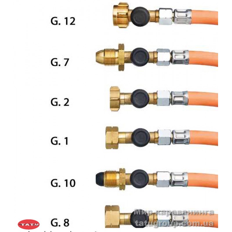 Щланг для газа HP hose HRP, 450 mm, G.12 DE