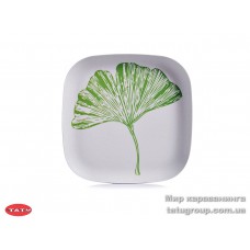 Тарелка бамбуковая Ginko, 26x26 см, цвет-зеленый