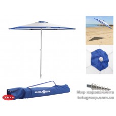 Тент-зонт пляжный onda, цвет бело-синий, диам. 2 м