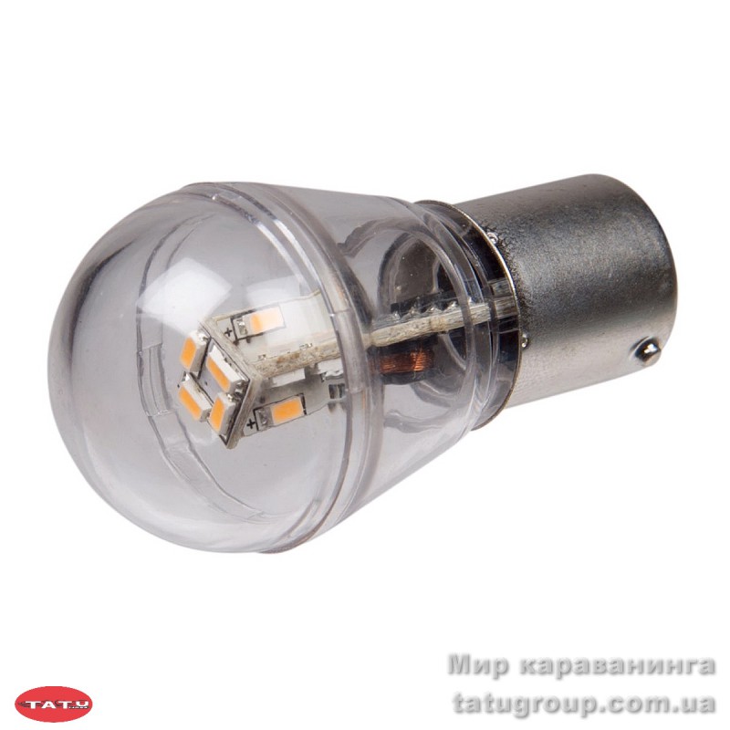 Лампочка LED BA15S, 0,6 Вт, 10-30 В, 16 теплых белых SMD