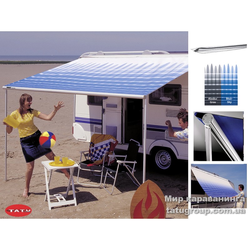 Маркиза thule omnistor caravan-style, ширина 2.6м, цвет-blue-sky TO 5200, Lange