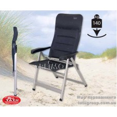 Кресла для кемпинга: антрацит со спинкой и обивкой сиденья, до 140 кг