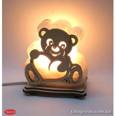 Соляной светильник Мишка с сердечком