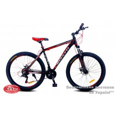 Велосипед 27,5 Benett Uno DD  19 2021 черно-красный