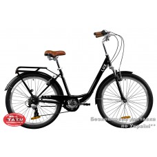 Велосипед 26 Dorozhnik LUX AM Vbr трещотка рама-17 антрацитовый (м) с багажником