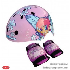Комплект: шлем SKATE SERINA розовый + защита