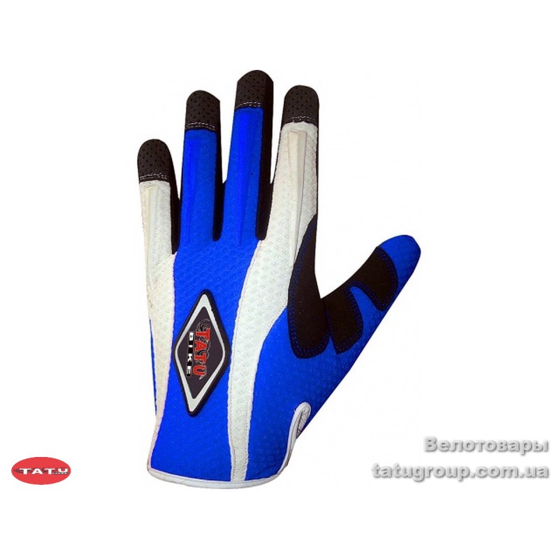 Перчатки TATU-BIKE TEAM сине белые размер L