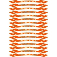 Наклейки на обода TATU-BIKE (к-т 16 шт.на 2 колеса) оранж.