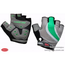 Перчатки TATU-BIKE GEL кор.пальцы CG761A серо-зелен.S
