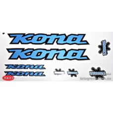 Наклейки на велосипед "KONA" сине-черн.комплект