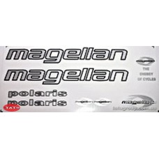 Наклейки на велосипед "Magellan" серебр.-черн.комплект