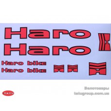 Наклейки на велосипед "HARO" красно-черн.комплект