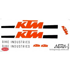 Наклейки на велосипед "KTM" оранж.-черн.