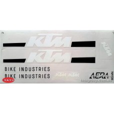 Наклейки на велосипед "KTM" бел.-черн.