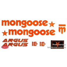 Наклейки на велосипед "MONGOOSE BIG" оранжевые