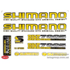 Наклейки на велосипед "SHIMANO" желт.-черн.