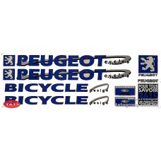 Наклейки на велосипед "PEUGEOT" синие