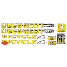 Наклейки на велосипед "PEUGEOT" желт.
