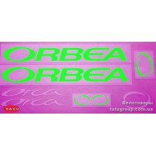 Наклейки на велосипед "ORBEA" салат.-бел.