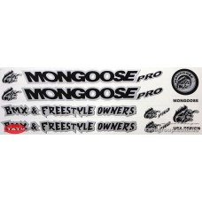 Наклейки на велосипед "MONGOOSE" черн.-серебр.