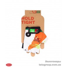 Перчатки Green Cycle NC-2339-2014 Kids без пальцев M бело-оранжевые