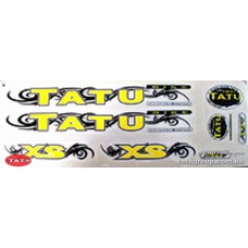 Наклейки на велосипед "TATU-BIKE" комплект желтые